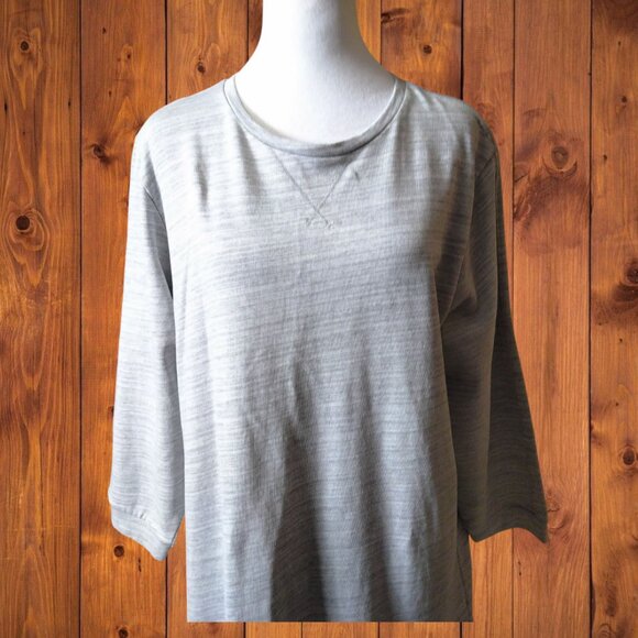 Lilla P Women's Large Gray Stretch 3/4 Sleeve Sweater Dress Casual Neutral NEW - Picture 4 of 7